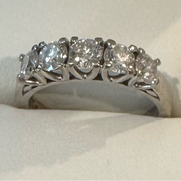 Na Hoku Jewelry - Na Hoku Diamond and 18K White Gold Eternity Ring/Band - Size 6